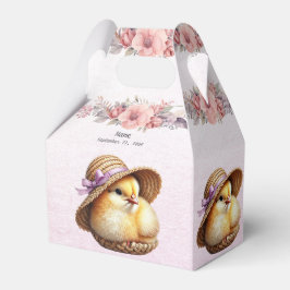Little Chick Pink Ribbon Bevorzugung Box Geschenkschachtel