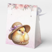 Little Chick Pink Ribbon Bevorzugung Box Geschenkschachtel (Rückseite)