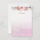 Little Chick Pink Ribbon Dankeschön Karte (Rückseite)