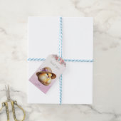 Little Chick Pink Ribbon Gift Tag Geschenkanhänger (Mit Garn)