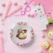 Little Chick Pink Ribbon Paper Bowl Pappteller (Party)