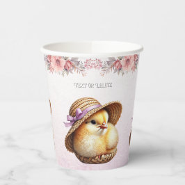 Little Chick Pink Ribbon Paper Cups Pappbecher