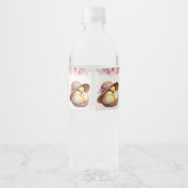 Little Chick Pink Ribbon Wasserflaschenetikett (Rückseite)
