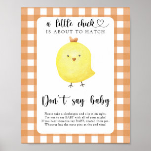 Little Chick Sag kein Baby Poster