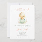 Little Chick Spring Baby Shower Einladung (Vorderseite)