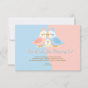 Little Chick Thema - Nymphensittich Geschlechtsent Dankeskarte