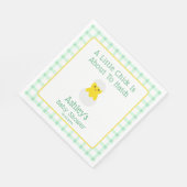 Little Chick To Hatch Gender Neutral Baby Shower Serviette (Ecke)