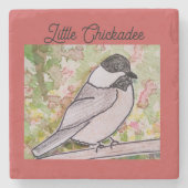 Little Chickadee Steinuntersetzer (Vorderseite)