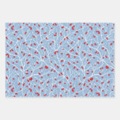 Little Chickadees + Snowy Winterberries Set Geschenkpapier Set (Vorderseite 3)