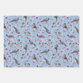 Little Chickadees + Snowy Winterberries Set Geschenkpapier Set (Vorderseite)