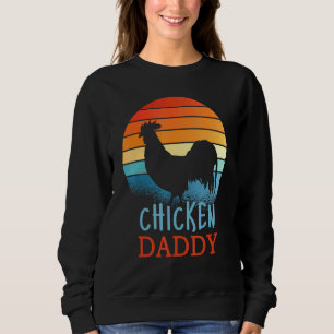 Little Chicken daddy Geultry Vater Farm Bauer Retr Sweatshirt