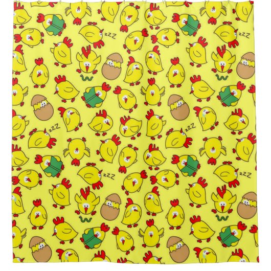 Little Chicky Chicky Duschvorhang (Vorderseite)