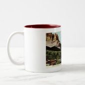Little Chief Mountain, Glacier National Park, MT Zweifarbige Tasse (Links)