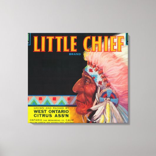 Little Chief Orange LabelOntario, CA Leinwanddruck (Vorderseite)