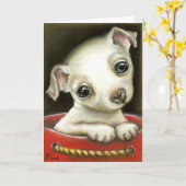 Little Chihuahua Karte (Gelbe Blume)