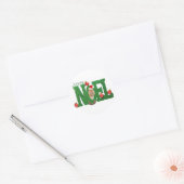 Little Chipmunk Joyeux Weihnachten Sticker (Umschlag)
