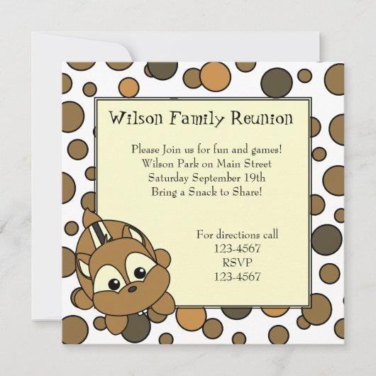 Little Chipmunk-Süsse Einladung (Vorderseite)