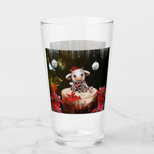 Little christmas cow glas (Vorderseite)