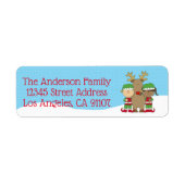 Little Christmas Elfs Return Address Label (Vorne)