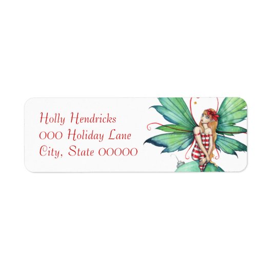 Little Christmas Fairy Return Address Label (Vorne)