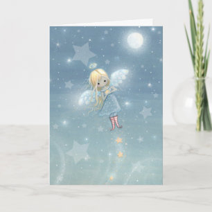 Little Christmas Star Angel Card Feiertagskarte
