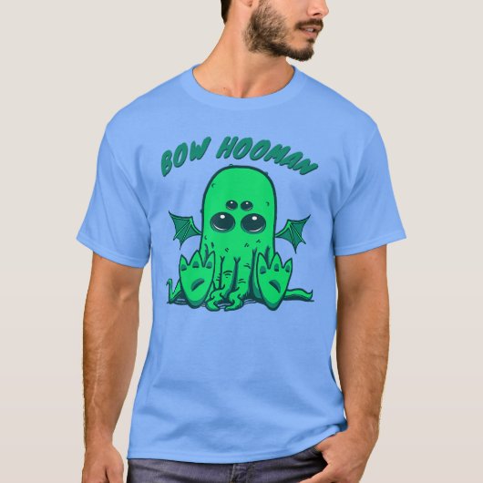 Little Chubby Kawaii Baby Cthulhu Bow Human Cosmic T-Shirt (Vorderseite)