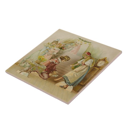 "Little Cinders" Märchenkunst von E S Hardy Fliese (Seite)