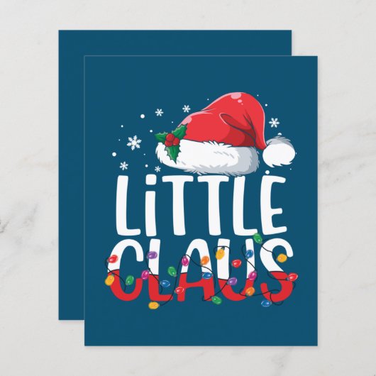 Little Claus Christmas Pajamas Matching Family Xma (Vorne/Hinten)