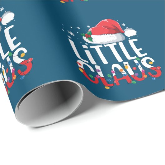 Little Claus Christmas Pajamas Matching Family Xma Geschenkpapier (Rolleneckpunkt)