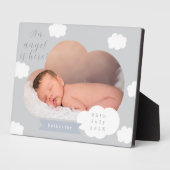 Little Cloud Pastel Angel Is Here Grey Fotoplatte (Seite)