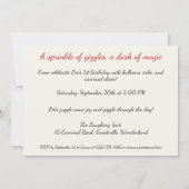 Little Clown 1. Geburtstagsshow Einladung (Rückseite)