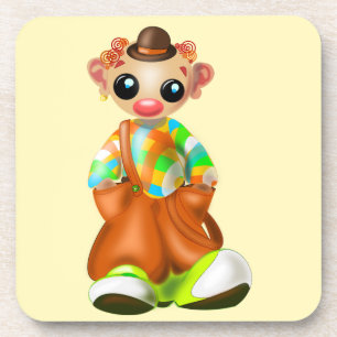 Little Clown Boy Untersetzer - Ihre Farbe - Text