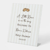 Little Coffee Bean Baby Shower Welcome Sockelschild (Vorderseite)