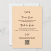 Little Coffee Bean QR code all in one Baby Shower Einladung (Rückseite)