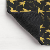 Little Colibri - nahtloses Muster - dunkel Mousepad (Ecke)