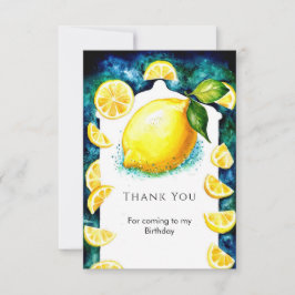 Little Colorful Lemon Birthday Dankeskarte