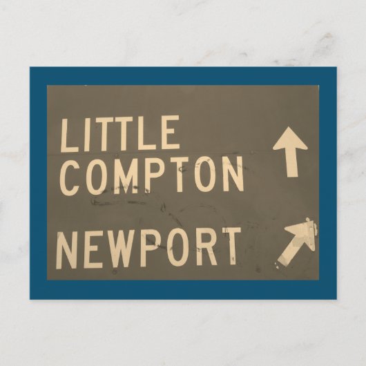 Little Compton, Newport, RI Vintag Sign Postkarte (Vorderseite)