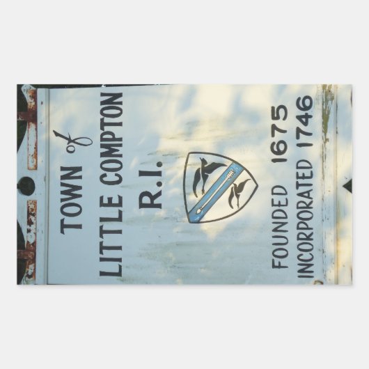 Little Compton, RI Gründungszeichen Rechteckiger Aufkleber (Vorderseite)