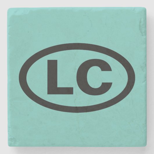 Little Compton, RI (Newport Landkreis Town) 'LC' Steinuntersetzer (Vorderseite)