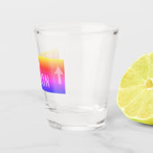 Little Compton, RI Rainbow Schnapsglas (Rechts)