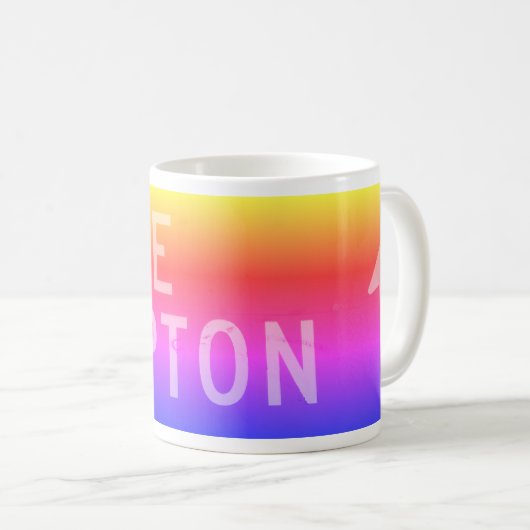 Little Compton, RI-Regenbogenzeichen Kaffeetasse (VorderseiteRechts)