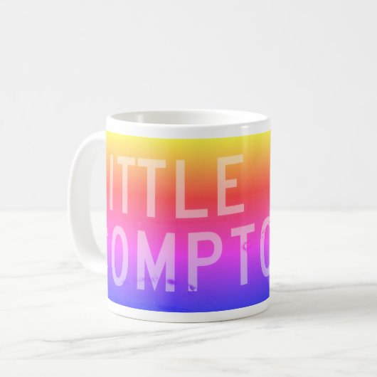 Little Compton, RI-Regenbogenzeichen Kaffeetasse (Vorderseite Links)