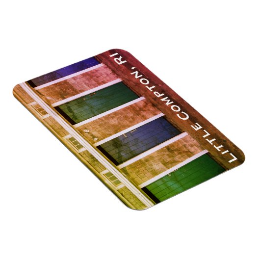 Little Compton, RI Summer Beach Cabanas (LC) Magnet (Rechte Seite)