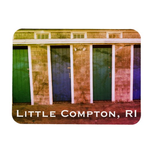 Little Compton, RI Summer Beach Cabanas (LC) Magnet (Horizontal)