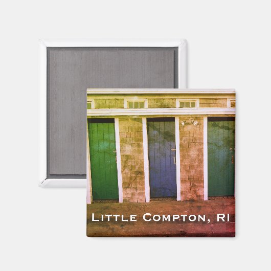 Little Compton, RI Summer Beach Lockers (LC) Magnet (Vorderseite/Rückseite)