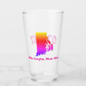 Little Compton, RI Zip Code - 02837 Pride Rainbow Glas (Vorderseite)