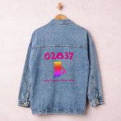 Little Compton, RI Zip Code - 02837, Rainbow Pride Jeansjacke (Hangar)
