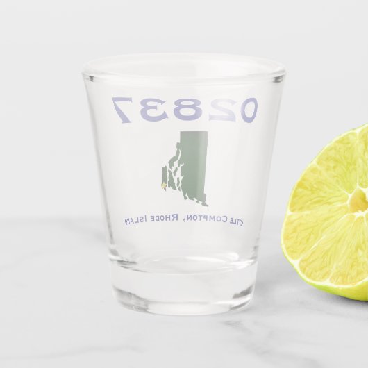 Little Compton, RI Zip Code - 02837 - Sakonnet, LC Schnapsglas (Rückseite)