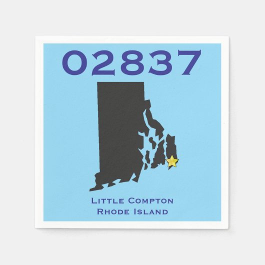 Little Compton, RI Zip Code - 02837 - Sakonnet, LC Serviette (Vorderseite)