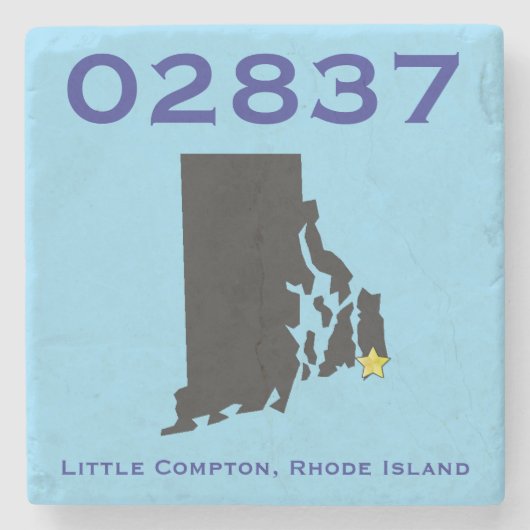 Little Compton, RI Zip Code - 02837 - Sakonnet, LC Steinuntersetzer (Vorderseite)